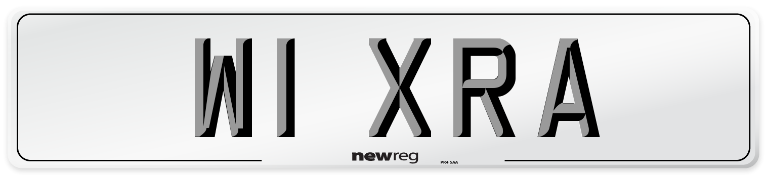W1 XRA Number Plate from New Reg